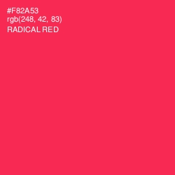 #F82A53 - Radical Red Color Image